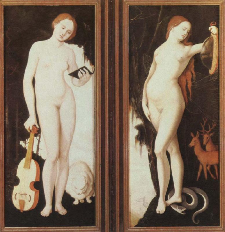 Hans Baldung Grien allegories of music and prudence china oil painting image